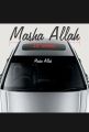 Mashallah Front/Back Screen Sticker For All Car. 