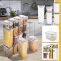 Sealed Plastic Food Storage Box Cereal Candy Dried Jars With Lid Fridge StorageTank Containers Household Items Kitchen Organizer. 