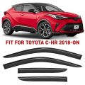 4 piece Window visor for Toyota C-HR  car exterior accessories decoration item rain guard high quality plastic material  CHR rain shads. 
