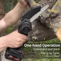Mini Chainsaw Cordless 6-Inch Portable Electric Handheld Chainsaw with Security Lock,Battery Powered6000mah Rechargeable Super Saws for Wood Cutting Tree Trimming DIY Projects Gardening Camping. 