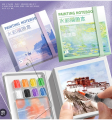 Painting Notebook Portable Pocket Notebook Sketching Watercolor Palette Set. 