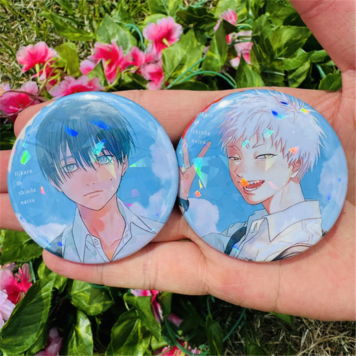 58mm Anime The Summer Hikaru Died Tsujinaka Yoshinori  Cosplay COSTUME Badge Pin SPTE Tinplate Brooch Prop Xmas 
