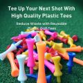 Golf Tees Plastic Unbreakable Step Down Value 50 Pack,Reusable Bulk Professional Height Control Castle Tee for Practice. 