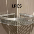 Bathroom Shelf Aluminum Alloy Shampoo Rack Makeup Storage Organizer Shower Shelf Bathroom Accessories No Drill Wall Corner Shelf.