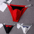 1PC Men Underwear Briefs Minimalist T-shaped Pants Low Waist Pouch Panties Breathable Thin Underpants under wear for men.