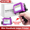 28 Languages 12.7mm Mini Portable Inkjet Printer Expiry Date Code Logo Batch Numbers Handheld ink Device with Grips Cartridge.