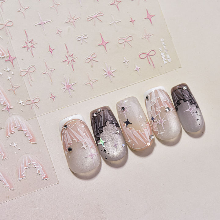 Thin%20and%20Tough%20Nails%20Sticker%203D%20Cute%20Pink%20Starry%20Sky%20Nail%20Art%20Stickers%20Long%20Bows%20Ribbon%20Self%20Adhesive%20Nail%20Decoration%20Decals%20DIY%20-%20Image%206
