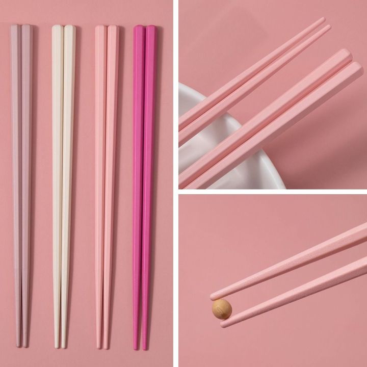 5Pairs Macaron Color Chopsticks Japanese-style Anti-slip High Temperature resistance Sushi Stick Reusable Household Tableware