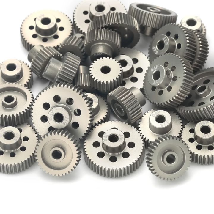 64P 21-54T Metal Pinion Gear Motor Gear for Speed Tuning & Transmission Upgrade For 1/8 1/10 RC Model Car Motor Upgrade Parts