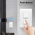 Tuya Zigbee Smart US Wall Light Switch 1 2 3 Gang Push Button Switches APP Remote Control Work With Alexa  Home 100-240V lightify. 