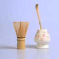Tea Whisk Set Matcha Tool Tea Set Bamboo Whisk Scoop Ceramics Matcha Bowl Traditional Handmade Ceremony Tea-making Tooling. 