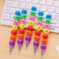 5pcs Cartoon Smiley Face Colour Crayonfor Kids School Stationery Supplies Birthday Party Favor Kids Gifts.