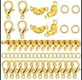 60pcs Heavy-Duty Alloy Lobster Clasps with Jump Rings - Secure Fastening, for Bracelets, Necklaces, Keychains, Earrings - Jewelry Making Supplies for Beginners & Professionals (Durable Connector Clasps), Lobster Clasp Charms, Earring Components, Crimp Con. 