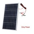 Solar Panel 18V 20W Portable Controller Power Set Alligator Clip Outdoor Rechargeable Household Solar Generator Solar Charger RV.