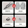 10pcs Adjustable Stainless Steel Wire Rope Lock Clamps - Self-Locking Fasteners for Home Renovation - Double Hole Telescopic. 