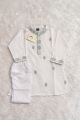 new bron baby dhuti febric pure cotton full body ambrodary work white colour panjabi.