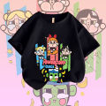 PopMart crybaby & Powerpuff Girls T-shirt, printed cotton 100%, can be worn on both men, comfortable, not shrink, baby girl T-shirt.. 