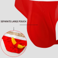 Ice Silk Ultra Thin Men's Briefs with Separate Pouch U Convex Seamless Underwear for Comfortable Fit.