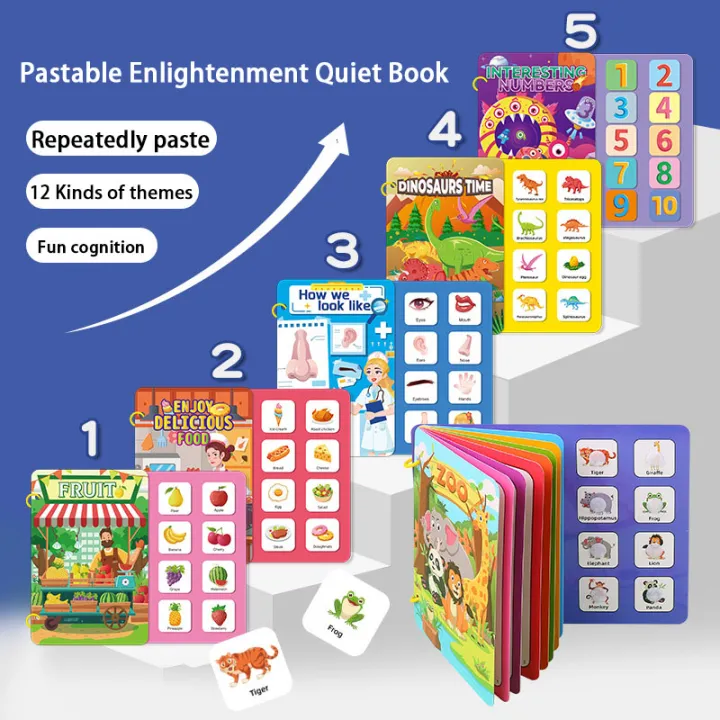 Preschool%20Busy%20Book%20for%20Toddlers%20Kids%20Early%20Education%20Montessori%20Toys%2012%20Themes%20Matching%20Quiet%20Books%20Kindergarten%20Learning%20Aids%20-%20Image%202