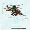  Building Blocks Helicopter Model High Simulation Assemble Bricks Toy Collectible  for Kids Kit Adults. 