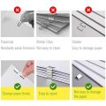 Mini Traceless Reusable Hand Clamp Push Stapler Paper Book File Office School Student Binder Binding Tools Supplies.