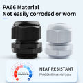 JINH IP68 10Pcs PG Series Waterproof Cable Gland Cable Entry White Nylon Plastic Connector PG7/9/11/13.5/16 PG19/21/24/25.
