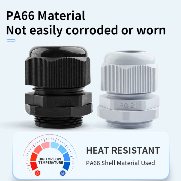 JINH%20IP68%2010Pcs%20PG%20Series%20Waterproof%20Cable%20Gland%20Cable%20Entry%20White%20Nylon%20Plastic%20Connector%20PG7/9/11/13.5/16%20PG19/21/24/25%20-%20Image%205