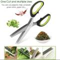 5 Layers kitchen scissor,Vegetable & Fruit Cutter & Slicer Scissor With 5 Layer- Save Time And Energy - Salad Maker -Kitchen Utensils. 