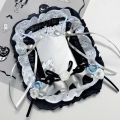 1Pc Lace Black Bow Photo Card Holder, Anime Cartoon Game Character Acg Card Display, Manga Star Fan Art Mag Fan Circle Otaku Ita Bag Decoration Card Holder.