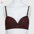 Cotton Foam Bra | With Wire Bra For Women | Dark Marron Solid Color. 