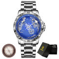 GLENAW Top Brand Mens Luxury Watch Stainless Steel Luminous Clock Casual Chic Waterproof Outdoor Sport Watch Relogio Masculino. 
