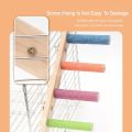 4/6 Steps Wood Ladder Pet Interactive Bird Parrot Toy Ladder for Hamster Cage Funny Grinding Stick Climbing Toy Bird Accessories. 
