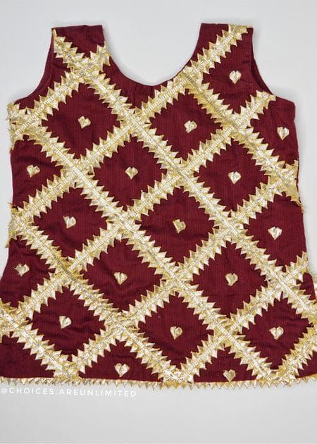 "Glimmering%20Grace:%20Gotta%20Work%20Lehenga%20Choli%20Ensemble%20for%20Little%20Fashionistas"%20-%20Image%203