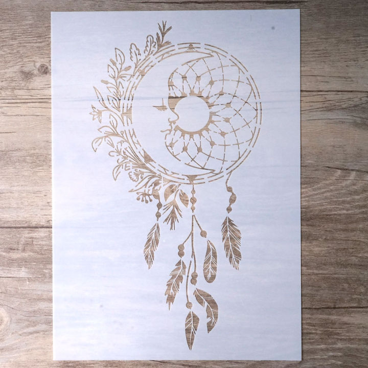 A4 DIY Craft Layering Dreamcatcher Stencil For Walls Painting Scrapbooking Stamping Album Decorative Embossing Paper Card