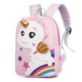 Kindergarten backpack cartoon pattern rainbow horse children's backpack baby boys and girls cartoon backpack toys for kids toys for kids boy toys for kids girls. 