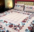 Embroidered Patch Work King Size BedSheet - High Quality - Cotton Double Bedsheet Embroided. 