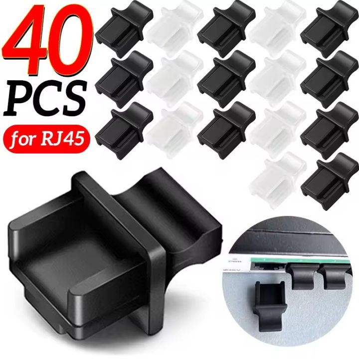 RJ45 Dust Covers Caps Ethernet LAN Port Anti Dust Cover Cap Protector for Network Swticher/Router/Hub/Computer Female Port Plug