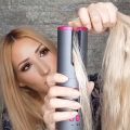 LUX Salon Multi-Directional USB Wireless LCD Automatic Ceramic Hair Curler Iron. 