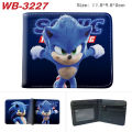 Sonic Peripheral Wallet Super Sonic Mouse Short Half-fold Card Holder Full Color Cartoon Anime Coin Purse Wallet. 