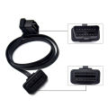 30/60/100CM Flat+Thin As Noodle 16 Pin Socket OBD OBDII 16Pin Male To Female Car Scanner OBD2 Extension Cable Connector. 