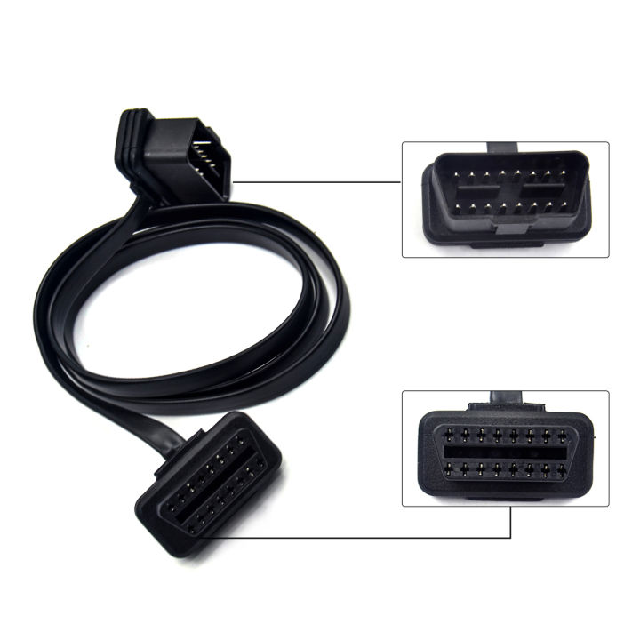 30/60/100CM%20Flat+Thin%20As%20Noodle%2016%20Pin%20Socket%20OBD%20OBDII%2016Pin%20Male%20To%20Female%20Car%20Scanner%20OBD2%20Extension%20Cable%20Connector%20-%20Image%206