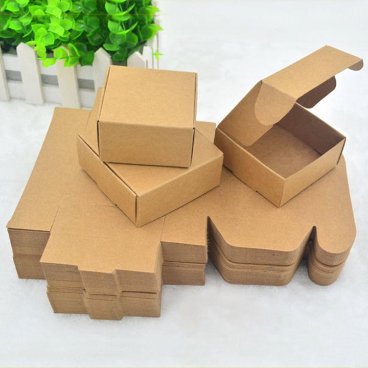 10/20pcs Kraft Mini Cardboard Boxes, 2.16"x2.16"x0.98" - Suitable for Small Business Packaging, Crafts, and Holiday Gifts Boxes