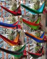 Double Person Portable Travel Camping Hammock 2 in 1 mix colour. 