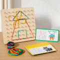 Montessori Wooden Children's Educational Toys Nail Boards Geometry Math Teaching Aids For Shape Cognition Imagination Develop. 