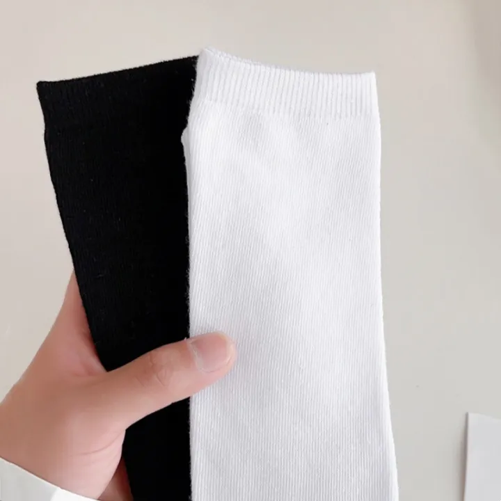 Girls%20White%20Overknee%20Long%20Socks%20Spring%20And%20Summer%20Simple%20Children's%20Socks%20Boys'%20Black%20Football%20Socks%201-12Years%20Student%20Stockings%20-%20Image%206