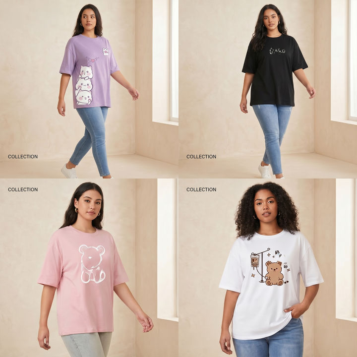 Half%20sleeve%20T%20Shirt%20DTF%20prant%20For%20Woman%20cagual%20wear%20clothing%20software%20and%20good%20quality%20pack%20of%204%20-%20Image%202