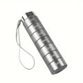 7pcs Metal Pill Organizers, Stackable Portable Waterproof Travel Pill Box, Large Aluminum Alloy Travel Pill Case. 