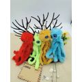 All 18 colors pocket keychain octopus plush new octopus keychain zy. 