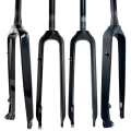 BALUGOE Vertebral canal Bike MTB Fork Bicycle Front Fork Carbon Fiber Rigid Fork Straight pipe mountain bike Forks Quick Release. 