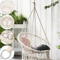 Sonyabecca Hammock Chair Macrame Swing 265 Pound Capacity Handmade Knitted Hanging Swing Chair for Indoor/Outdoor Home Patio Deck Yard Garden Reading Leisure Lounging (Not Included Cushion or Pillow). 